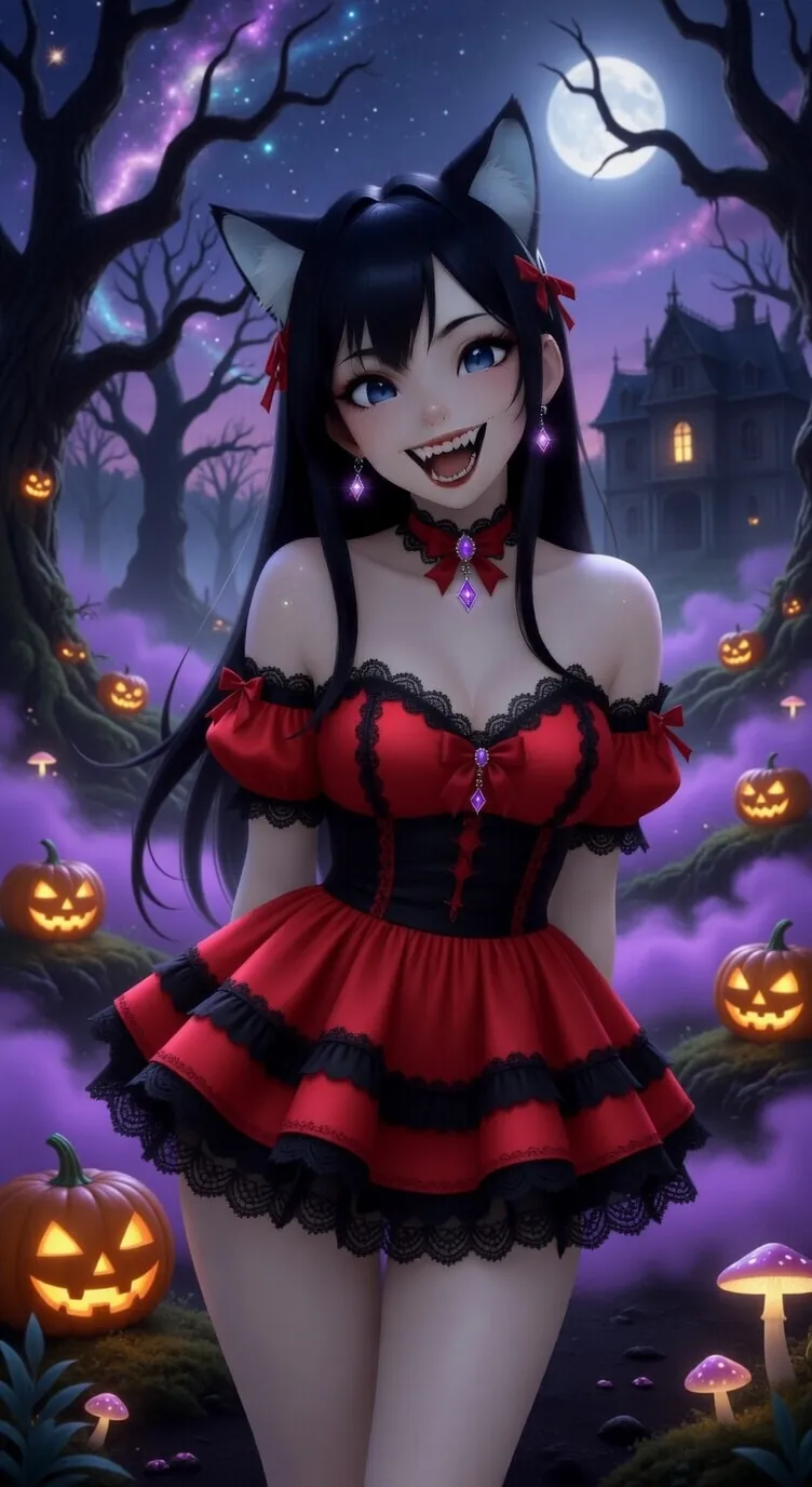 UwU Kitty at Halloween
